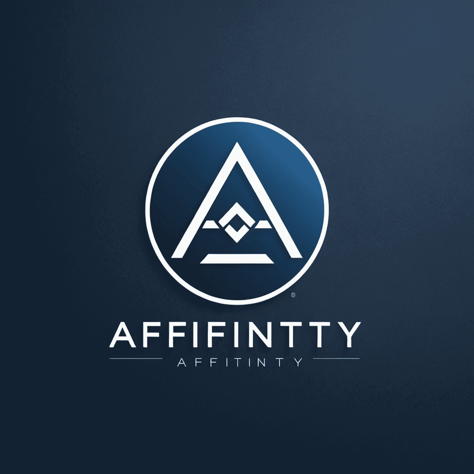 Affinity logo - A modern, sleek design featuring the company name in white on a deep blue background