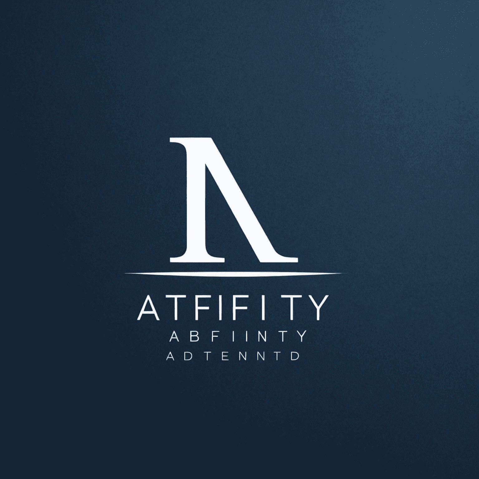 Affinity logo - A modern, sleek design featuring the company name in white on a deep blue background